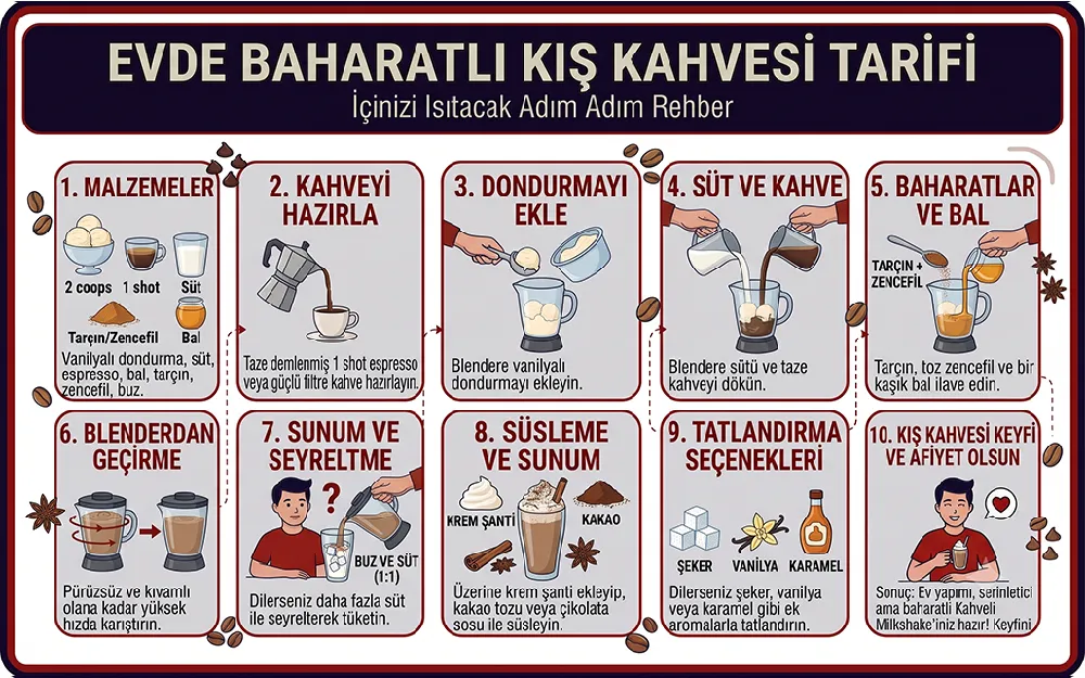 Baharatlı Kış Kahvesi Tarifi: Tarçınlı, Zencefilli Sıcak Lezzet
