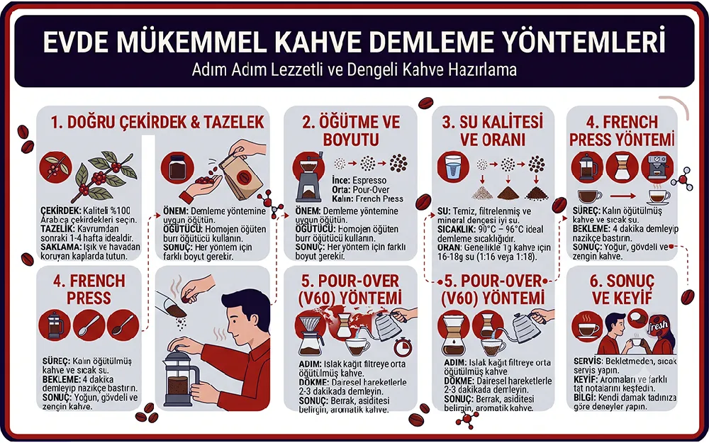 Evde Mükemmel Kahve: 5 Farklı Demleme Yöntemi