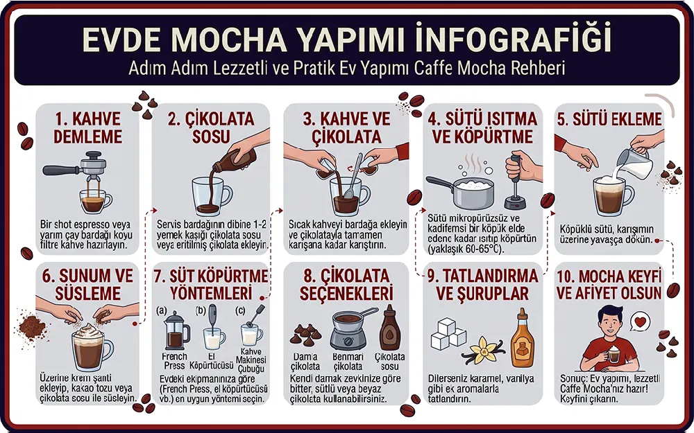 Caffè Mocha Tarifi: Evde Çikolatalı Kahve Nasıl Yapılır?