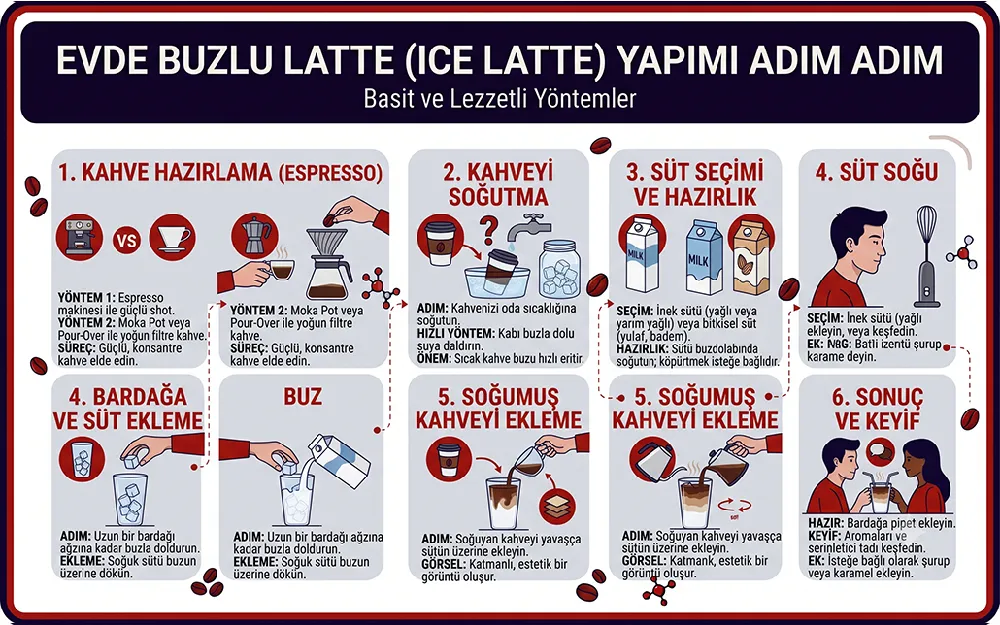 Evde Iced Latte Nasıl Yapılır? Soğuk ve Ferahlatıcı Kahve Tarifi