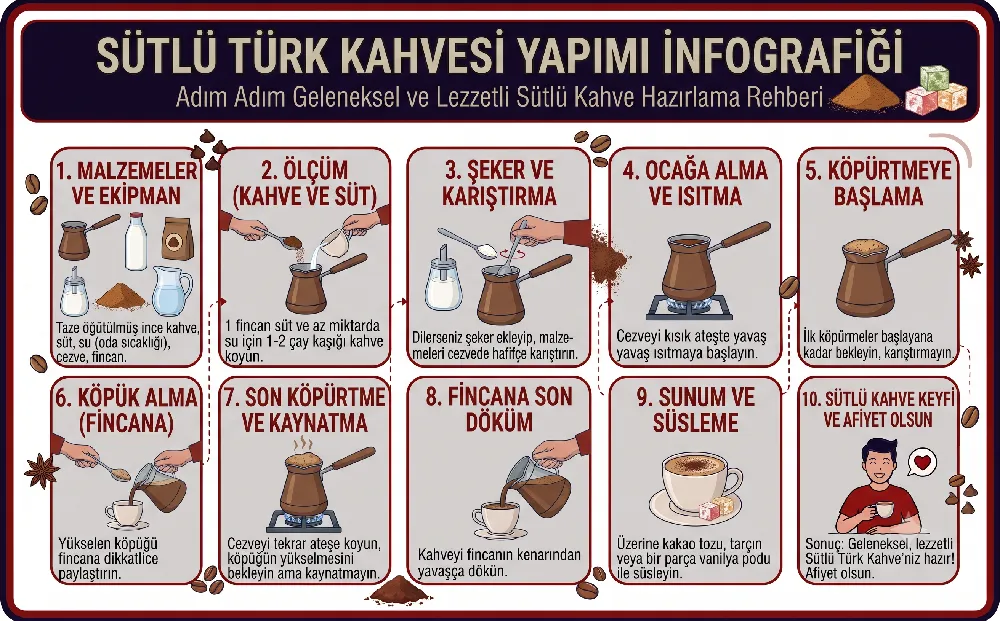 Sütlü Türk Kahvesi Nasıl Yapılır? Köpüklü ve Yumuşak Bir Tarif